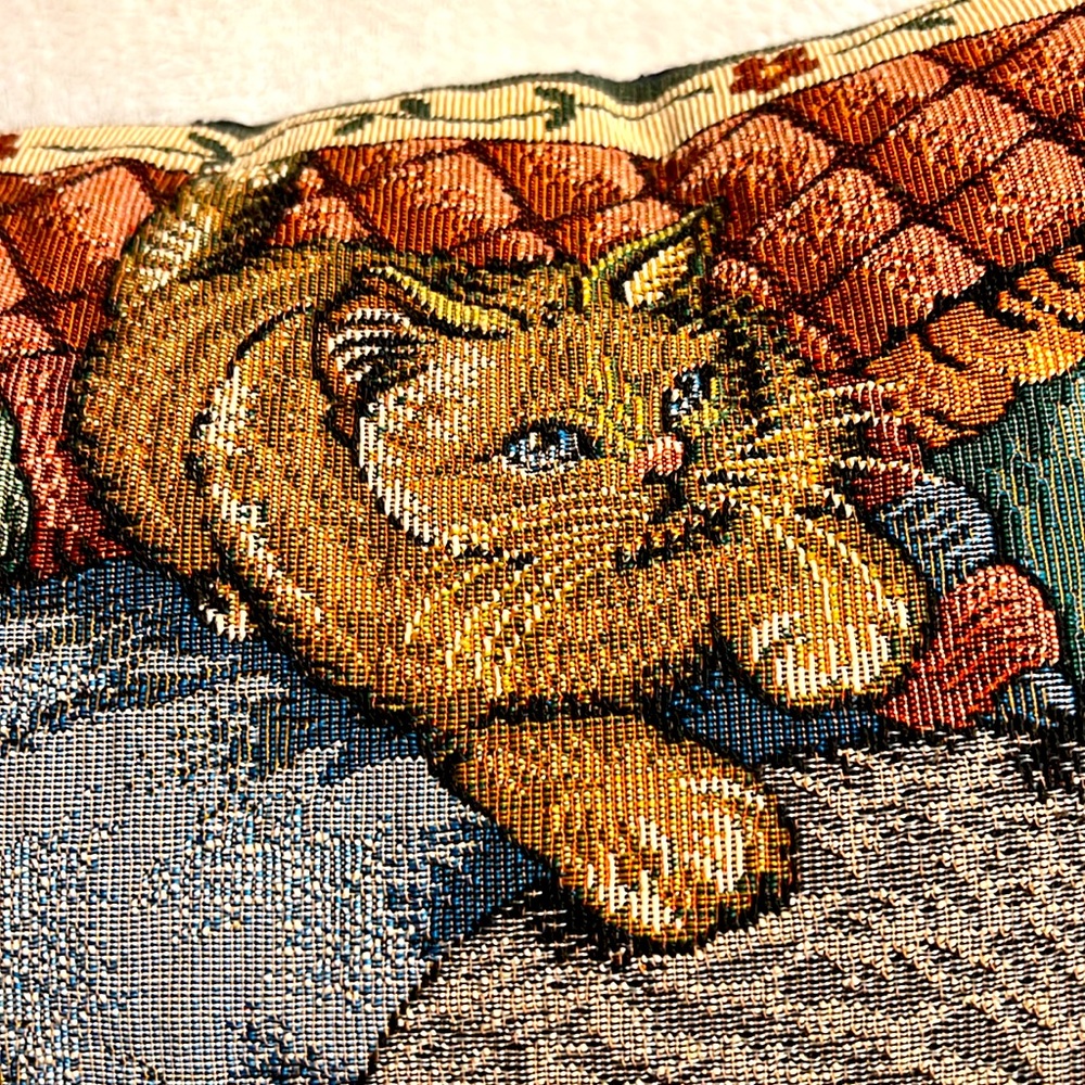 Rectangle Cat Tapestry Pillow with Multicolor Design. Great Condition. - Picture 5 of 5